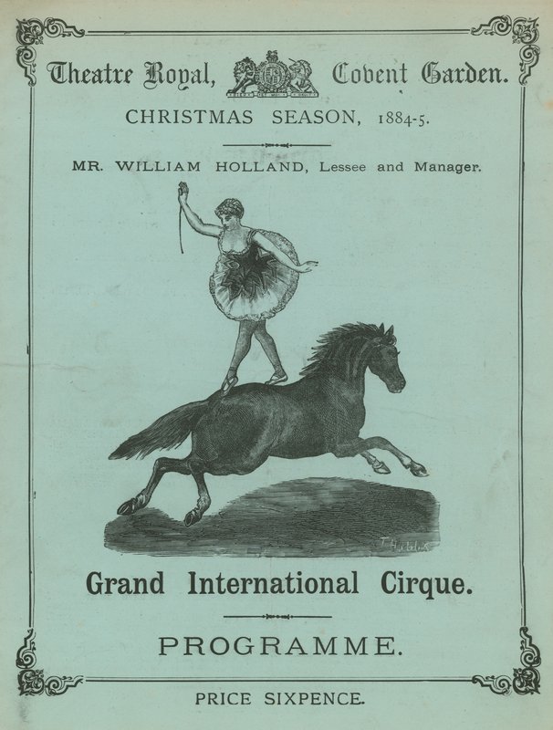 Program for Theatre Royal, Covent Garden, London, julesæsonen 1884-85 af English School