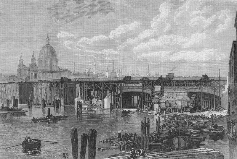 Fremskridt med opførelsen af den nye Blackfriars Bridge af English School
