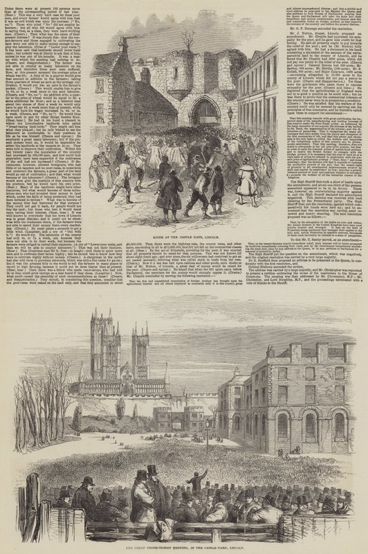 Protektionistmøde i Lincoln (gravering) af English School