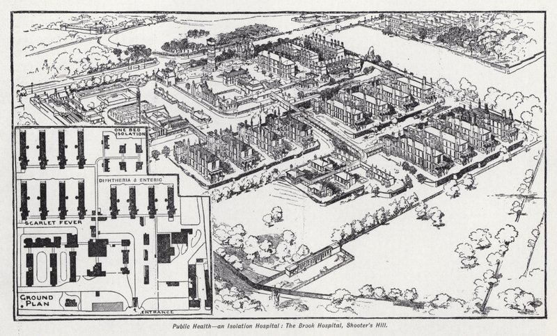 Folkesundhed, et isolationshospital, Brook Hospital, Shooter
