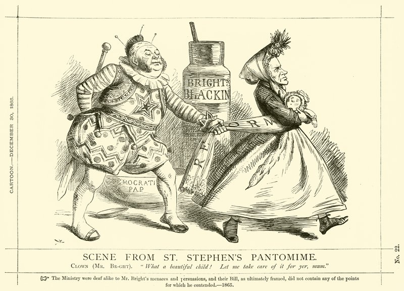 Punch tegneserie om John Bright: Scene From St Stephen