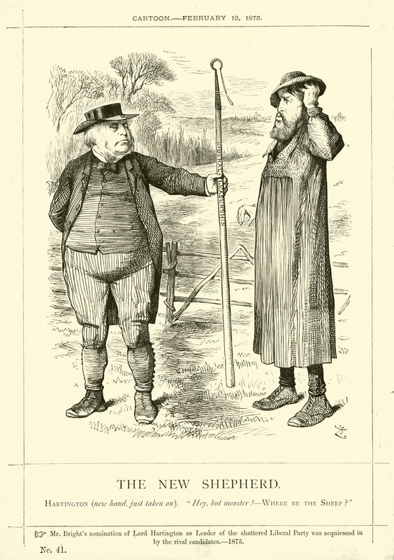 Punch tegneserie om John Bright: The New Shepherd af English School