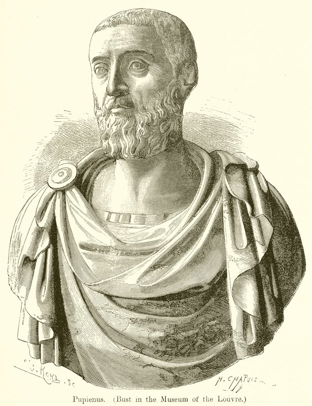 Pupienus. (Buste i Louvre-museet) af English School