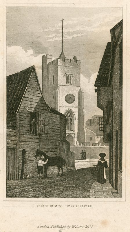 Putney Church, London af English School