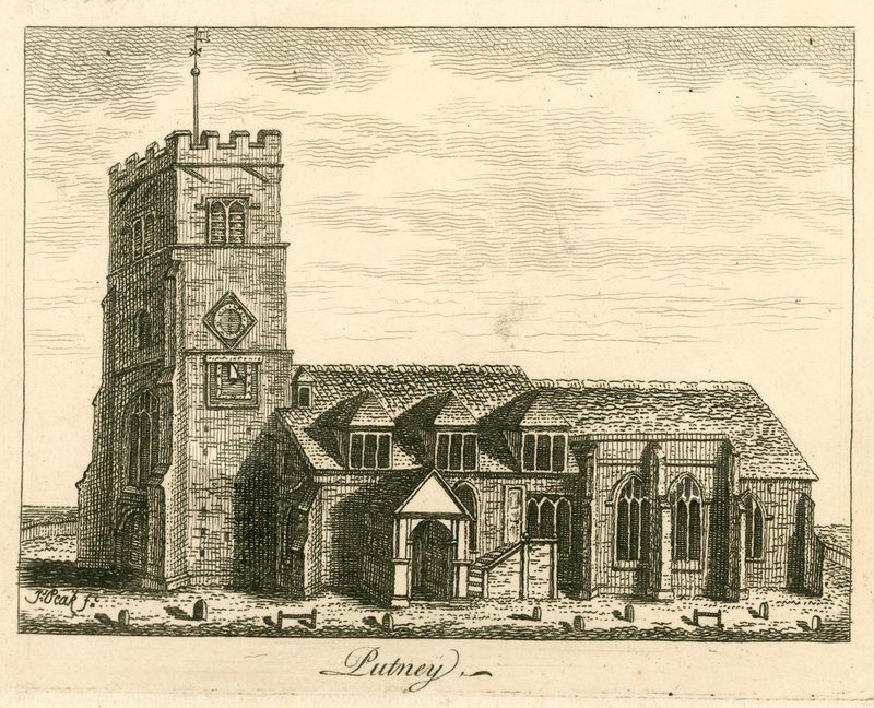 Putney Church, London af English School