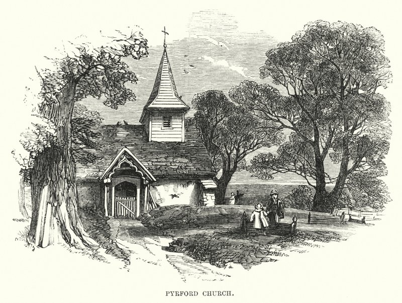 Pyrford Church (gravering) af English School