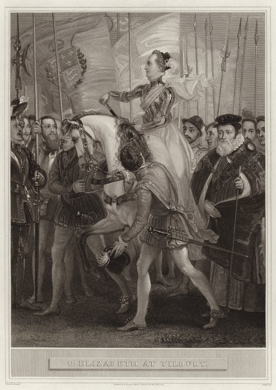 Q Elizabeth i Tilbury af English School