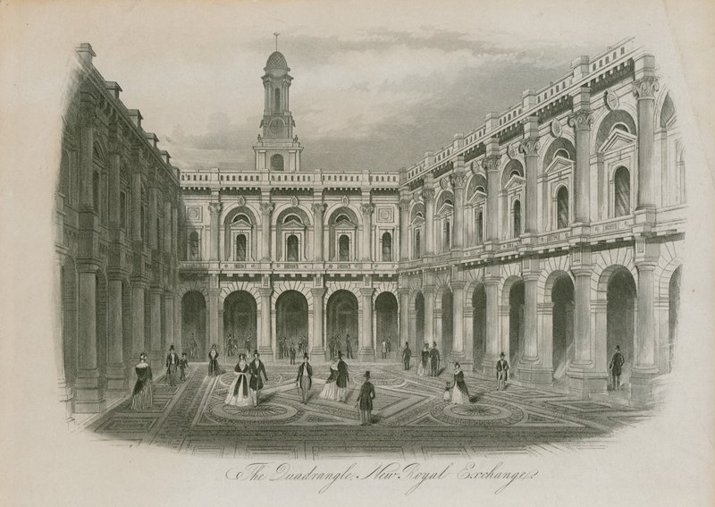 Quadrangle af Royal Exchange, London af English School