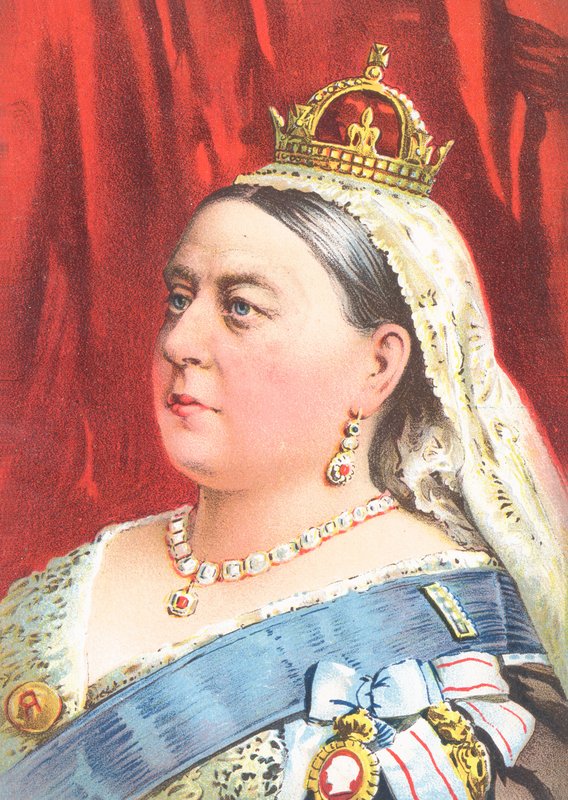 Dronning Victoria - lykønskningskort af English School