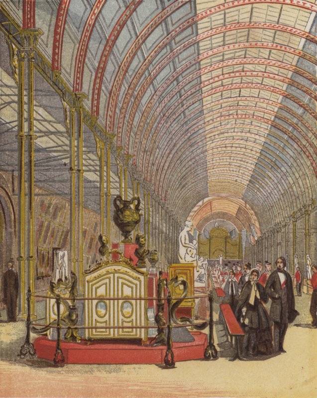 Dronning Victoria besøger Art Treasures-udstillingen, Manchester af English School