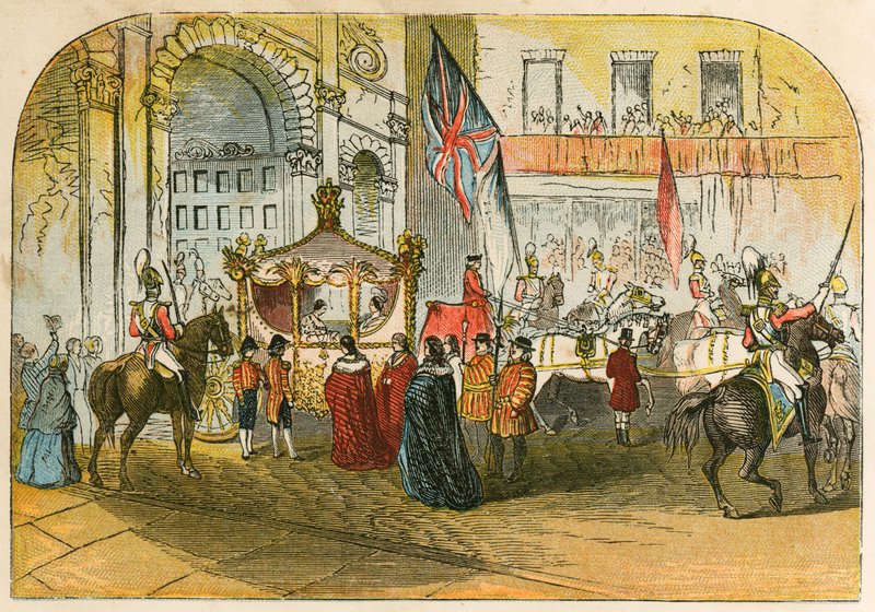 Dronning Victorias første besøg i byen (9. november 1837) af English School
