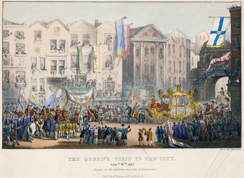 Dronning Victorias første besøg i City of London, 9. november 1837 af English School