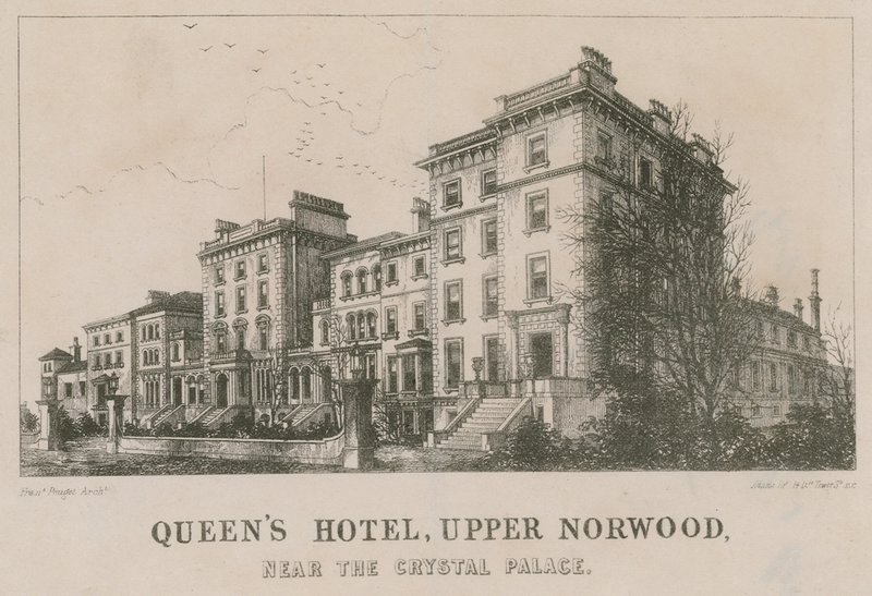 Queens Hotel, Upper Norwood, nær Crystal Palace af English School
