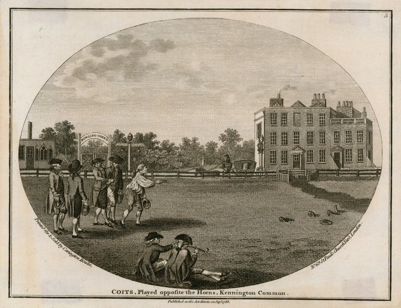 Quoits i 1788, spillet over for Horns, Kennington Common af English School