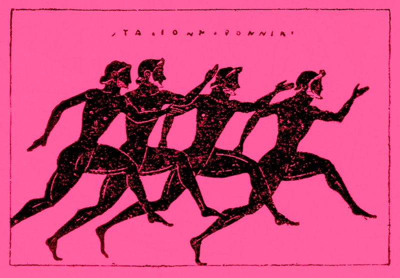Race, illustration fra History of Greece af Victor Duruy, 1890 (digitalt forbedret billede) af English School
