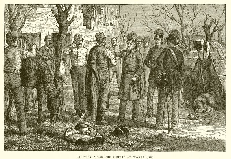 Radetsky efter sejren ved Novara (1849) af English School