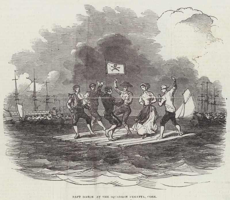 Raft Dance ved Squadron Regatta, Cork (gravering) af English School