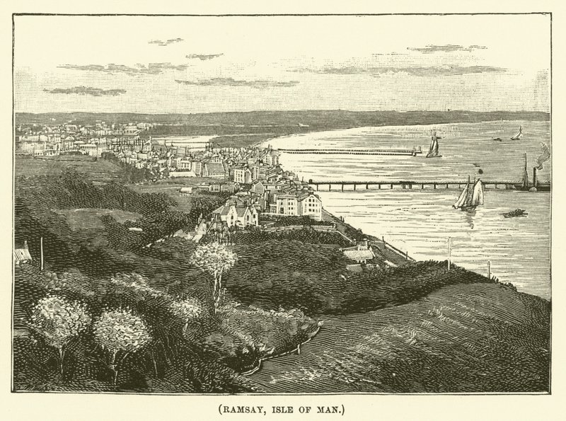 Ramsay, Isle of Man (kobberstik) af English School