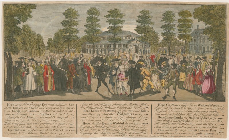 Ranelagh Gardens. Maskerade for den venetianske ambassadør, 1749 af English School