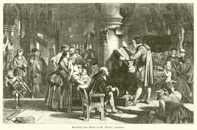 Læsning af Bibelen i St Pauls, London af English School