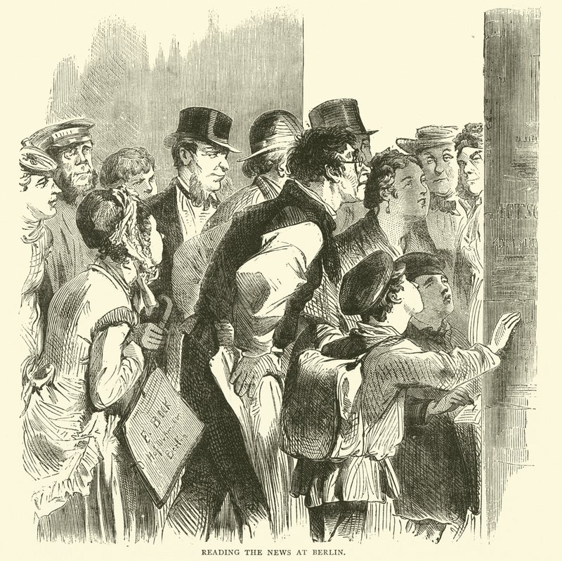 Læste nyhederne i Berlin, november 1870 af English School