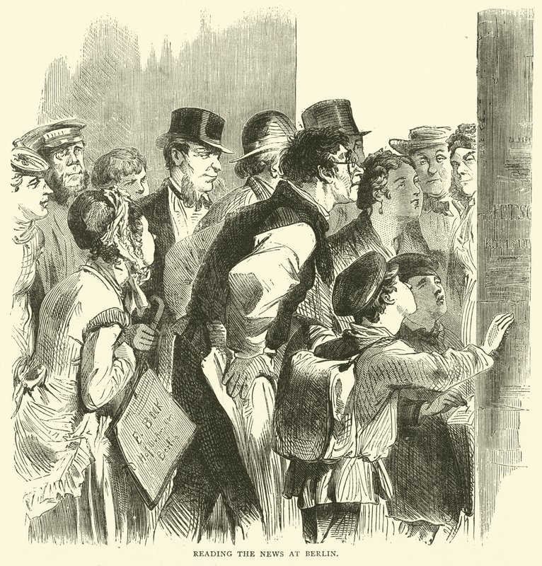 Læste nyhederne i Berlin, november 1870 af English School