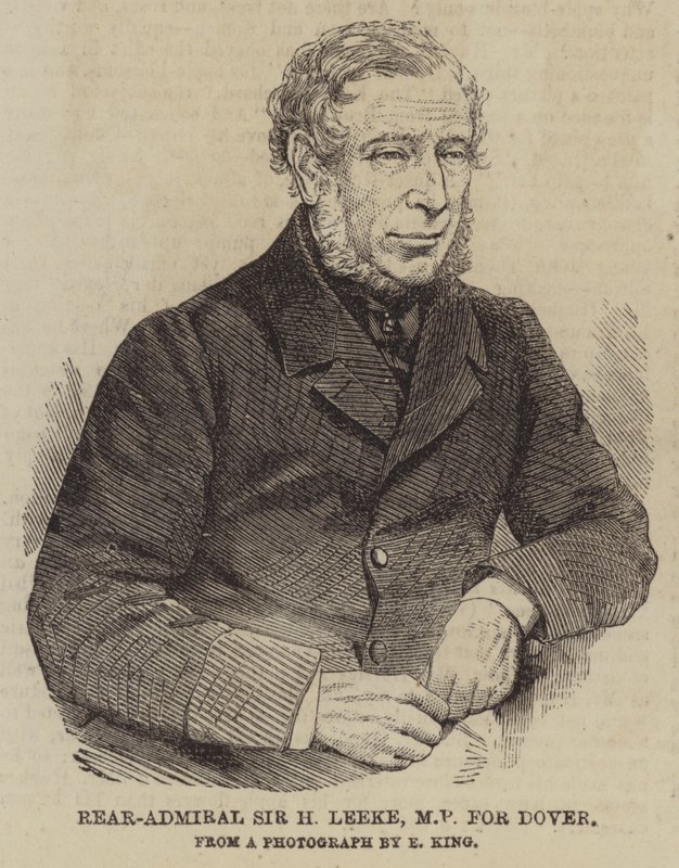 Kontreadmiral Sir H Leeke, MP for Dover (gravering) af English School
