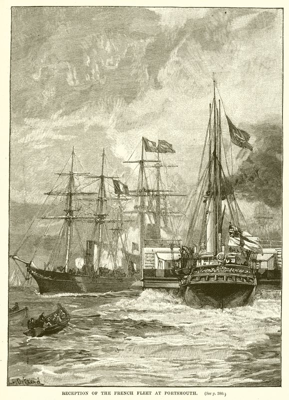 Modtagelse af den franske flåde i Portsmouth af English School