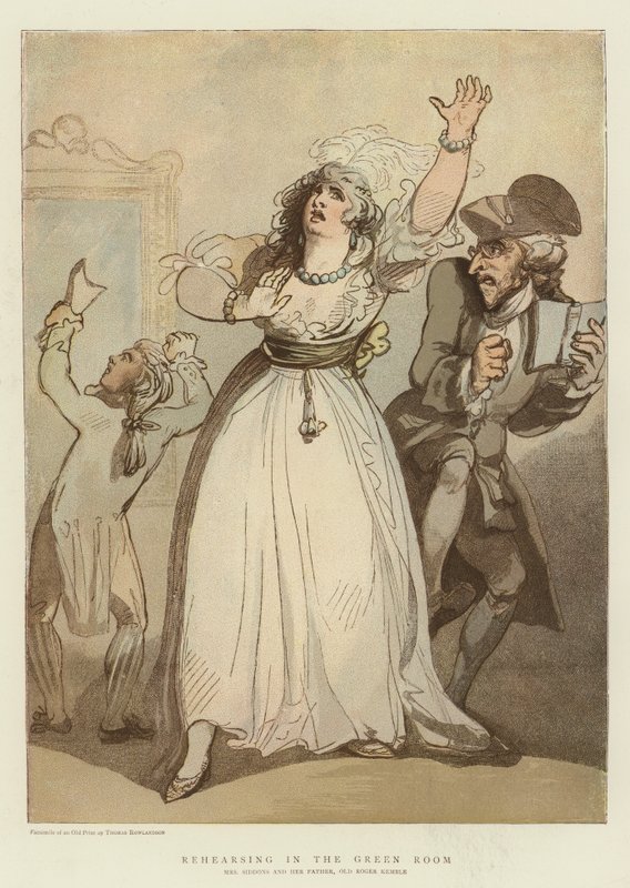 Øvelse i det grønne rum (chromolitho) af English School