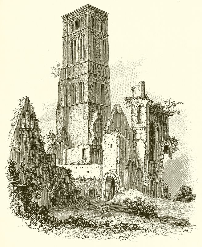Rester af Osney Abbey af English School