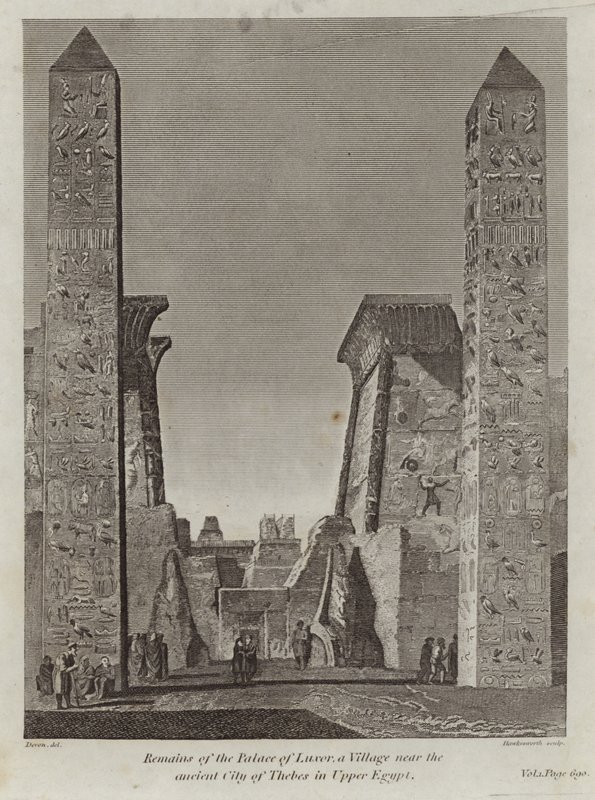Rester af Palace of Luxor af English School