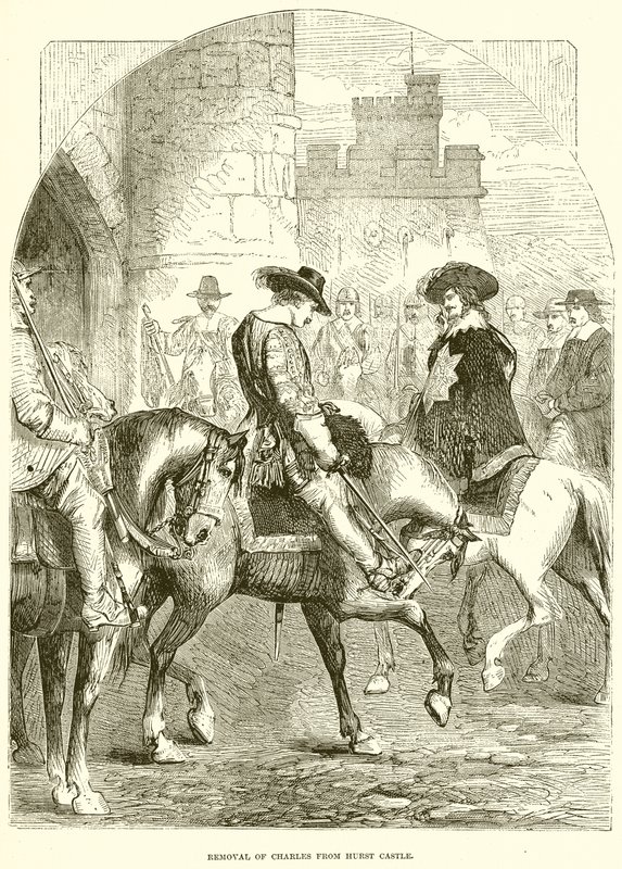 Fjernelse af Charles fra Hurst Castle af English School