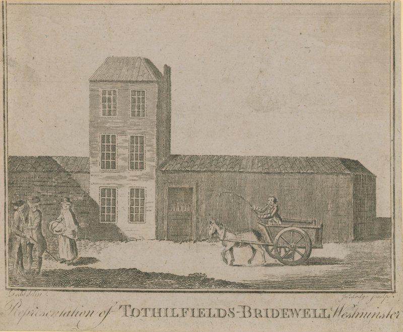 Repræsentation af Tothill Fields Bridewell af English School