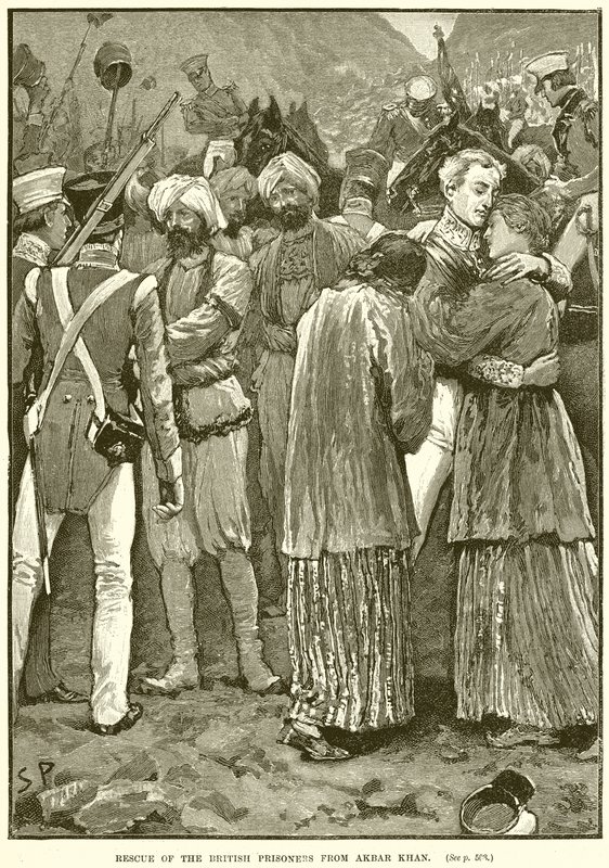 Redning af de britiske fanger fra Akbar Khan af English School