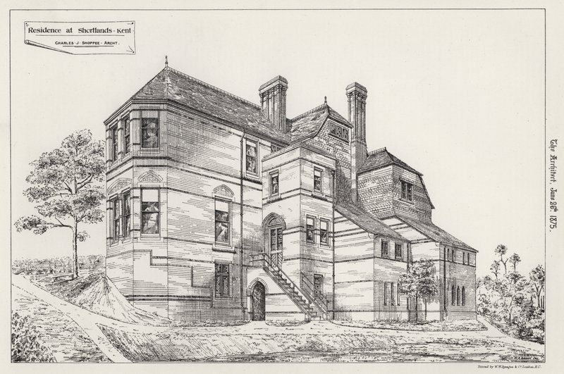 Bopæl i Shortlands, Kent (gravering) af English School