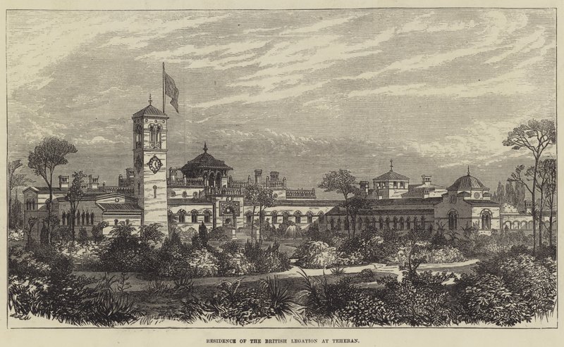 Residens for den britiske legation i Teheran (gravering) af English School