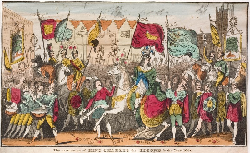 Restaurering af kong Charles II til Englands trone, Westminster, London af English School