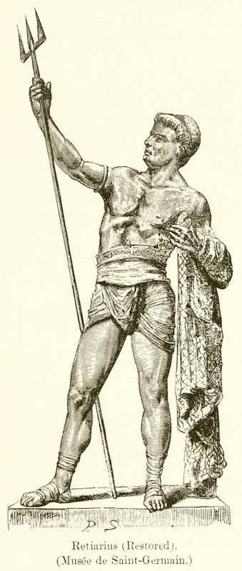 Retiarius (Restaureret). (Museum of Saint-Germain) af English School