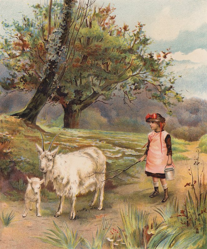 At vende hjem (chromolitho) af English School