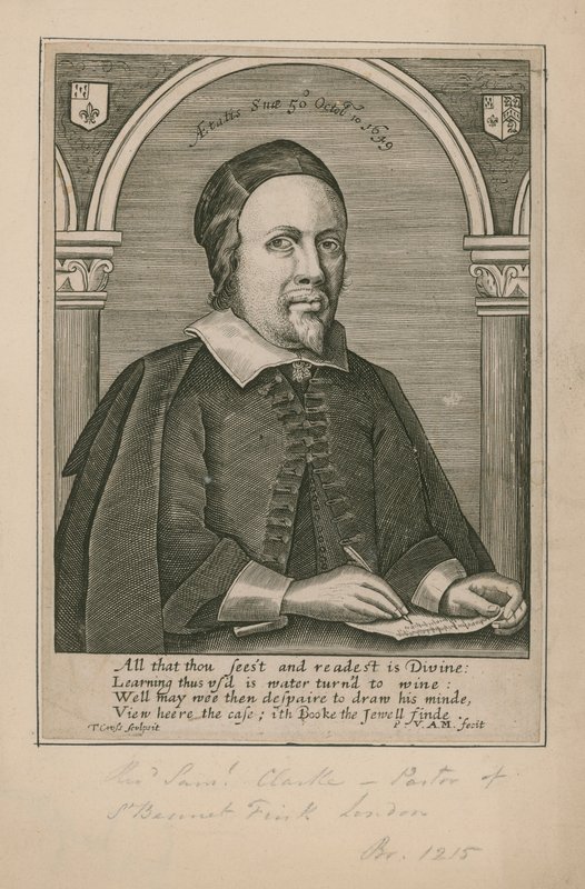 Pastor Samuel Clarke, præst i St. Benet Fink af English School
