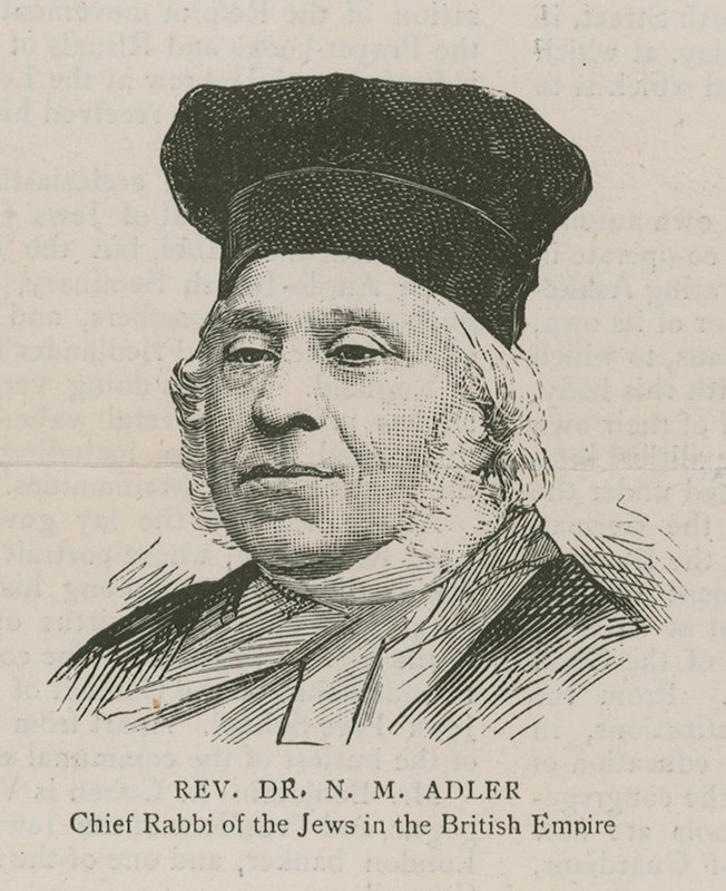 Pastor Dr N M Adler, overrabbiner for jøderne i det britiske imperium af English School
