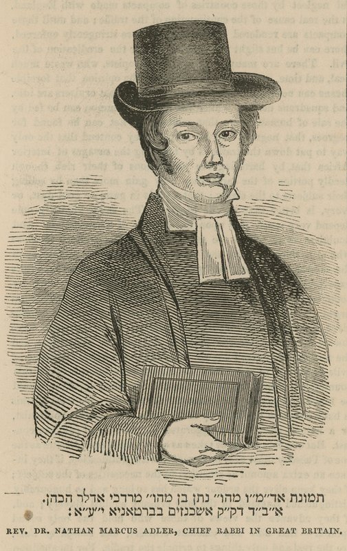 Pastor Dr. Nathan Marcus Adler, overrabbiner i Storbritannien af English School