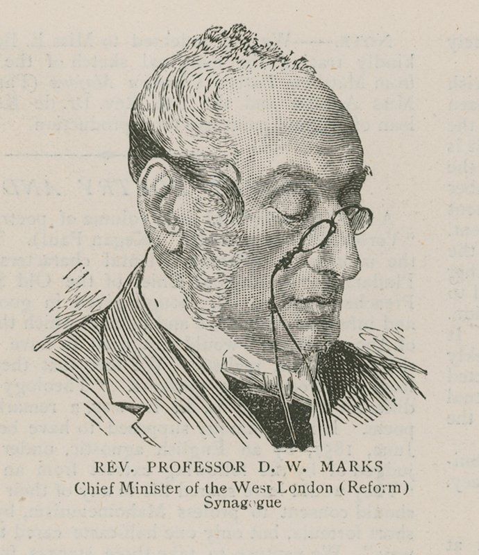 Præst professor DW Marks, Chief Minister for West London (Reform) Synagogue af English School