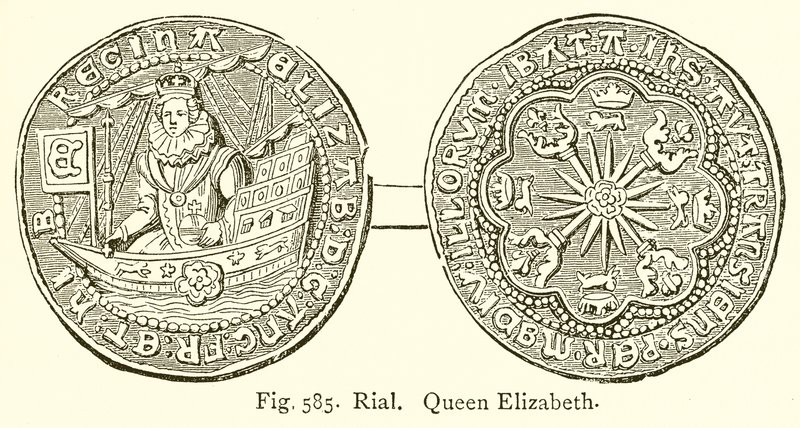 Rial. Dronning Elizabeth af English School