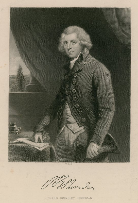 Richard Brinsley Sheridan, dramatiker, digter og teaterchef af English School