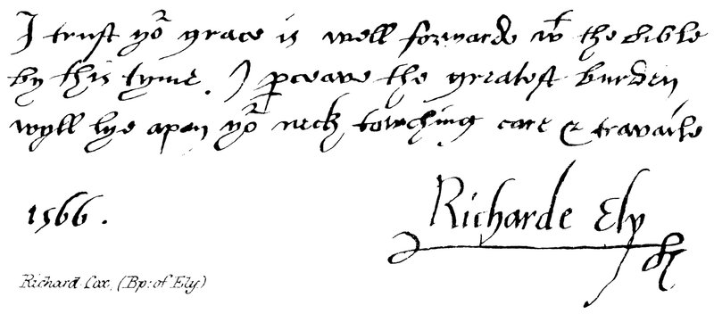Richard Cox, (Bp: af Ely) af English School
