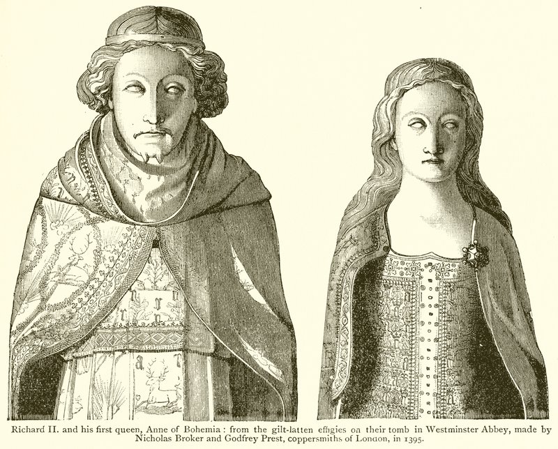 Richard II og hans første dronning, Anne af Bøhmen af English School