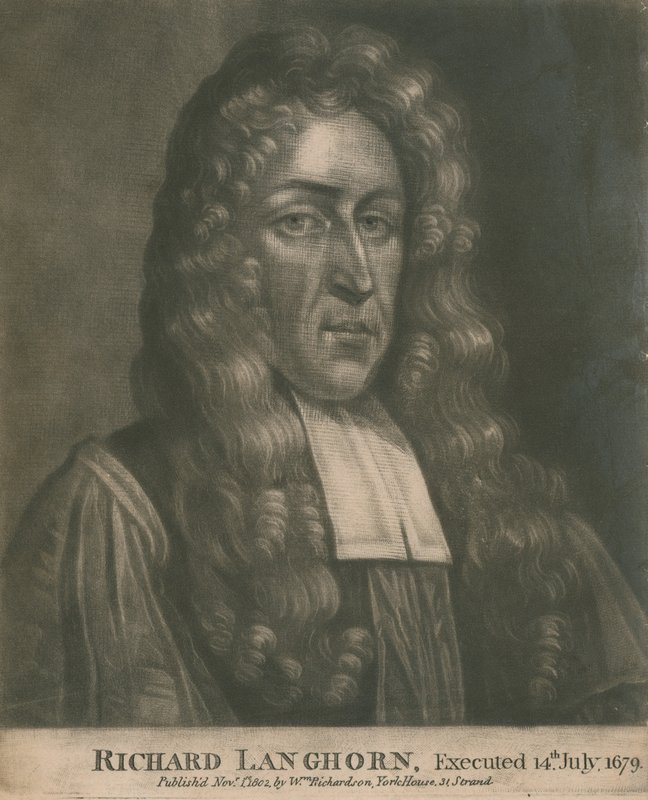 Richard Langhorn, henrettet 14. juli 1679 af English School