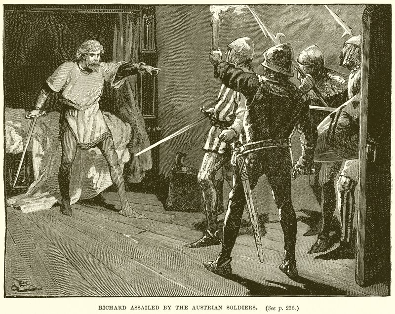 Richard angrebet af de østrigske soldater af English School