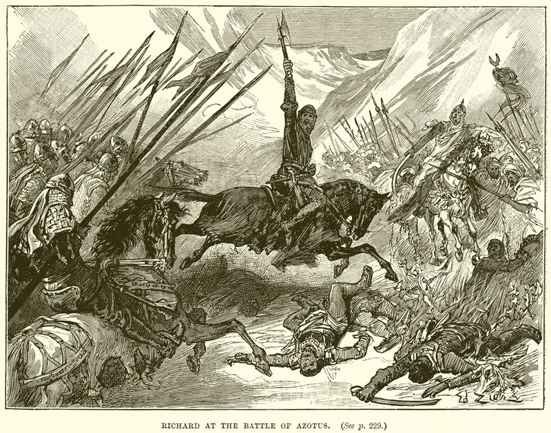 Richard i slaget ved Azotus af English School